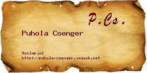 Puhola Csenger névjegykártya